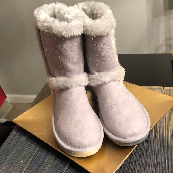 Justice Other - Justice brand Girl’s Gray Snow Boots with Bling